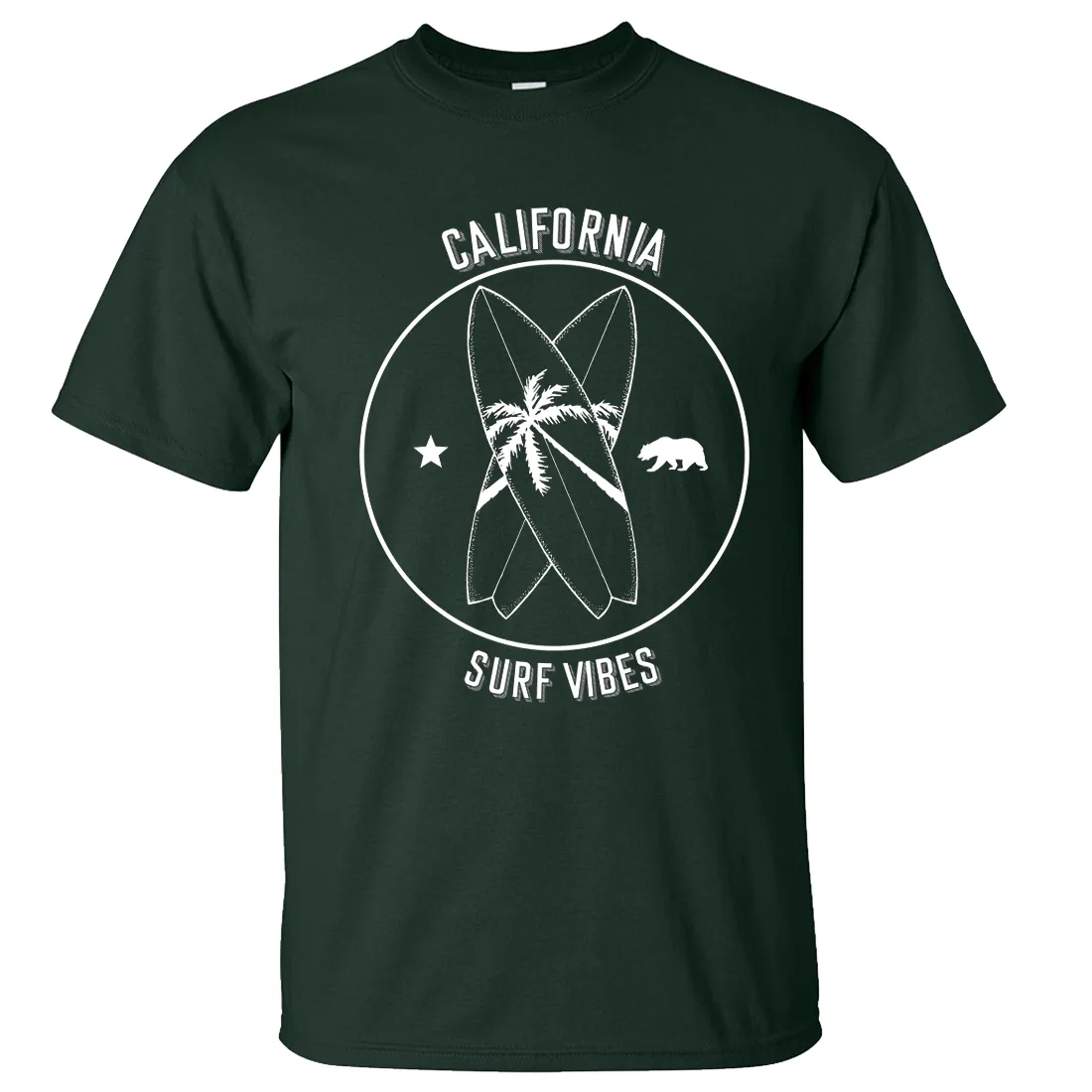 Surf Vibes White Print Asst Colors T-shirt/tee
