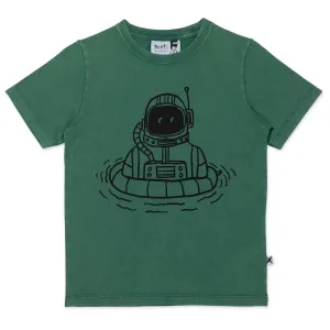 Swimming Astronaut Tee- Jungle Wash