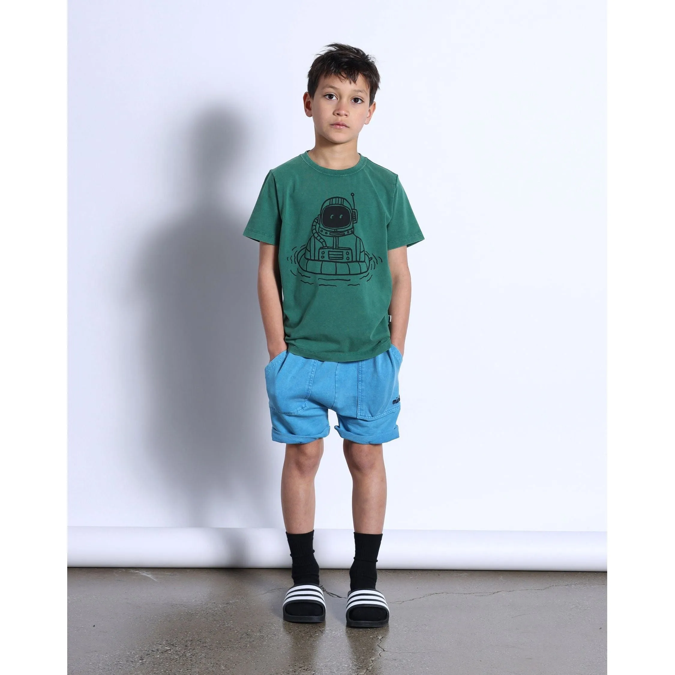 Swimming Astronaut Tee- Jungle Wash