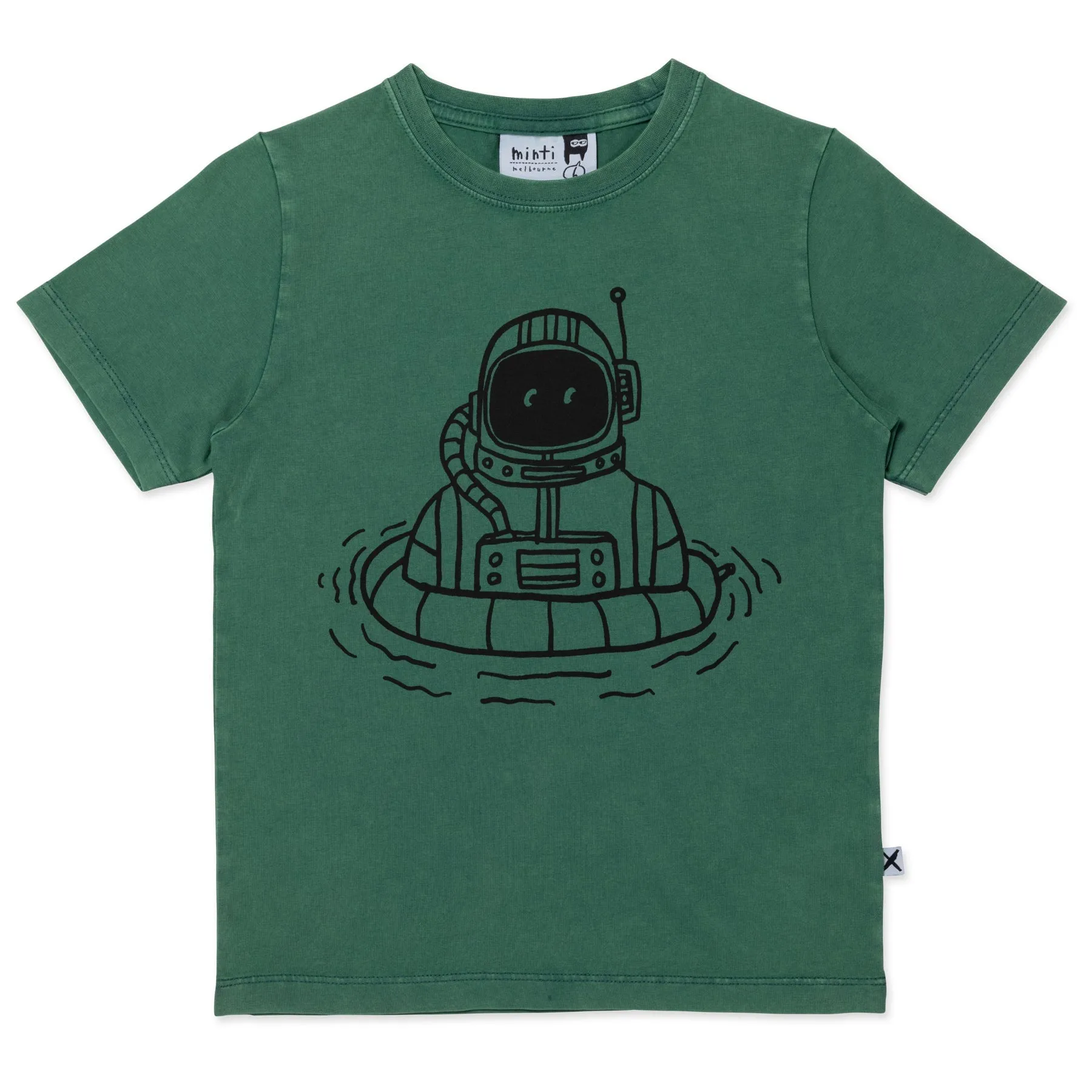 Swimming Astronaut Tee- Jungle Wash