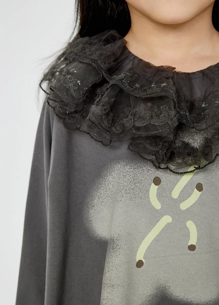 T-Shirt / jnby by JNBY Cotton Lace Long-sleeve T-Shirt