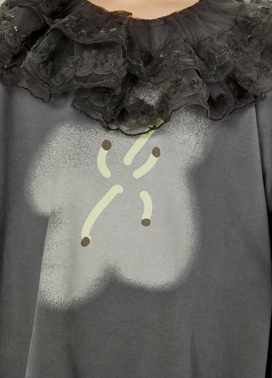 T-Shirt / jnby by JNBY Cotton Lace Long-sleeve T-Shirt