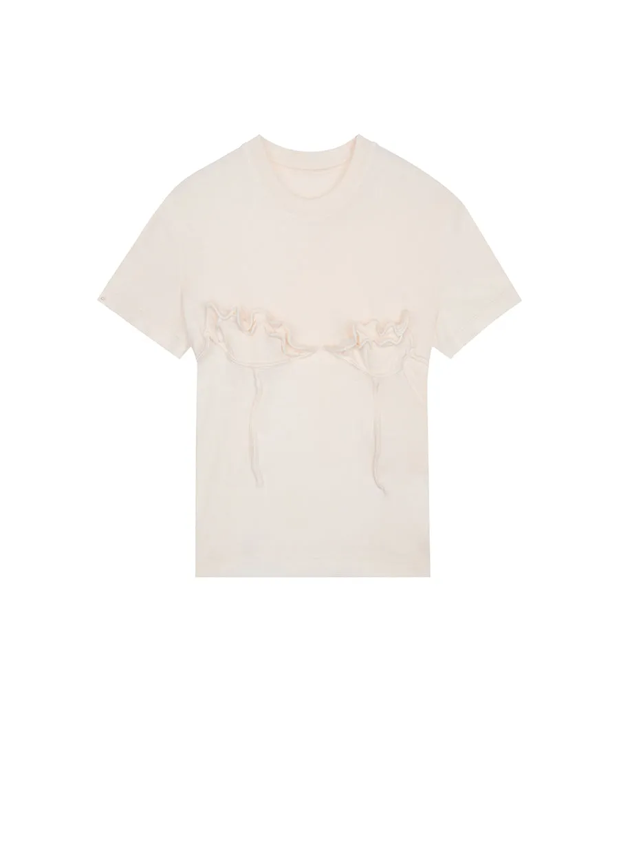 T-shirt /JNBY Drawstring Aluminum Wire Short-sleeved T-shirt