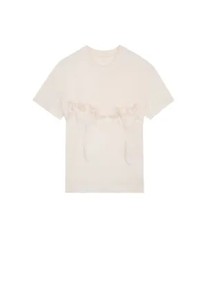 T-shirt /JNBY Drawstring Aluminum Wire Short-sleeved T-shirt