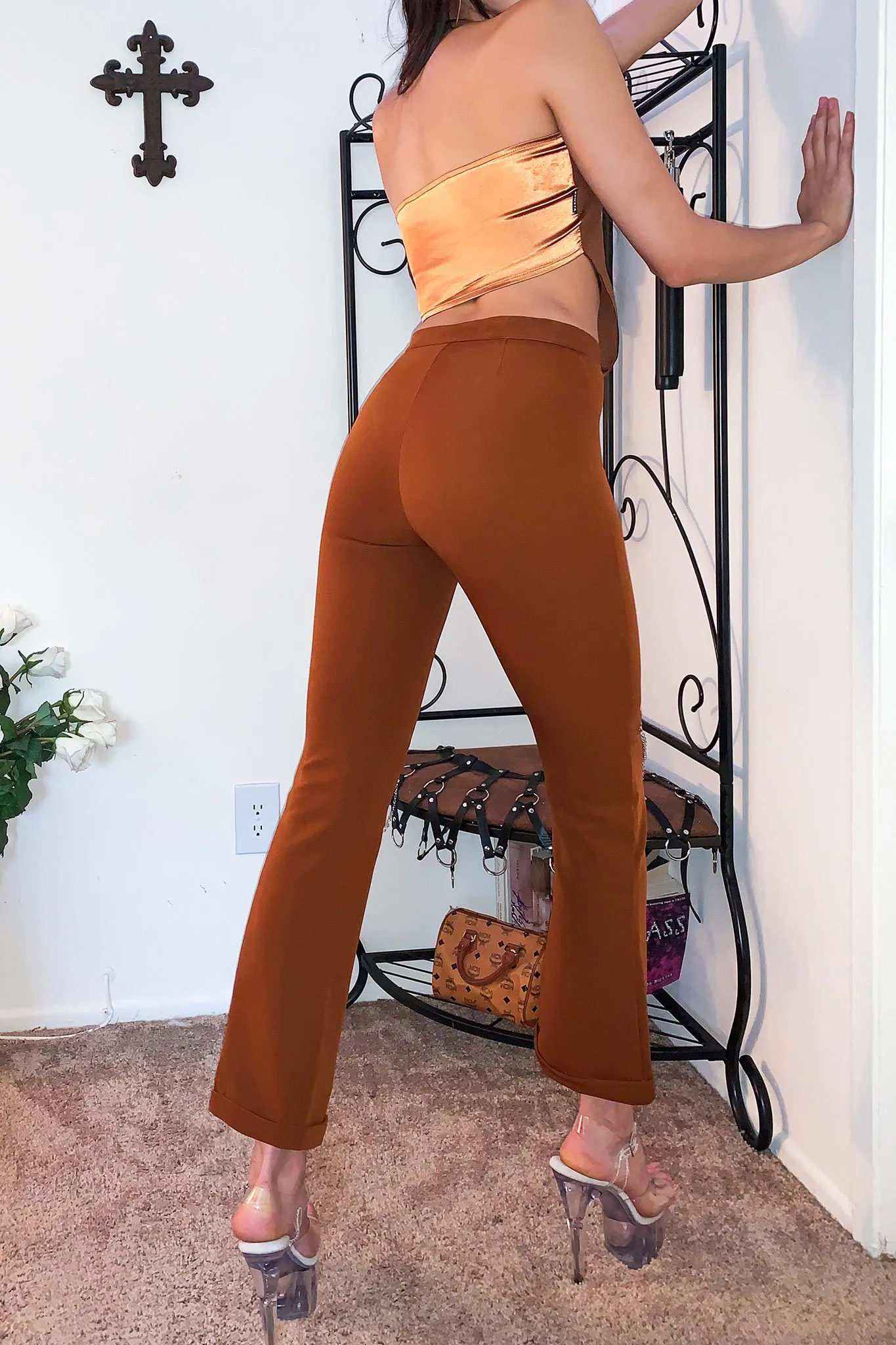 Tan Chain Pants
