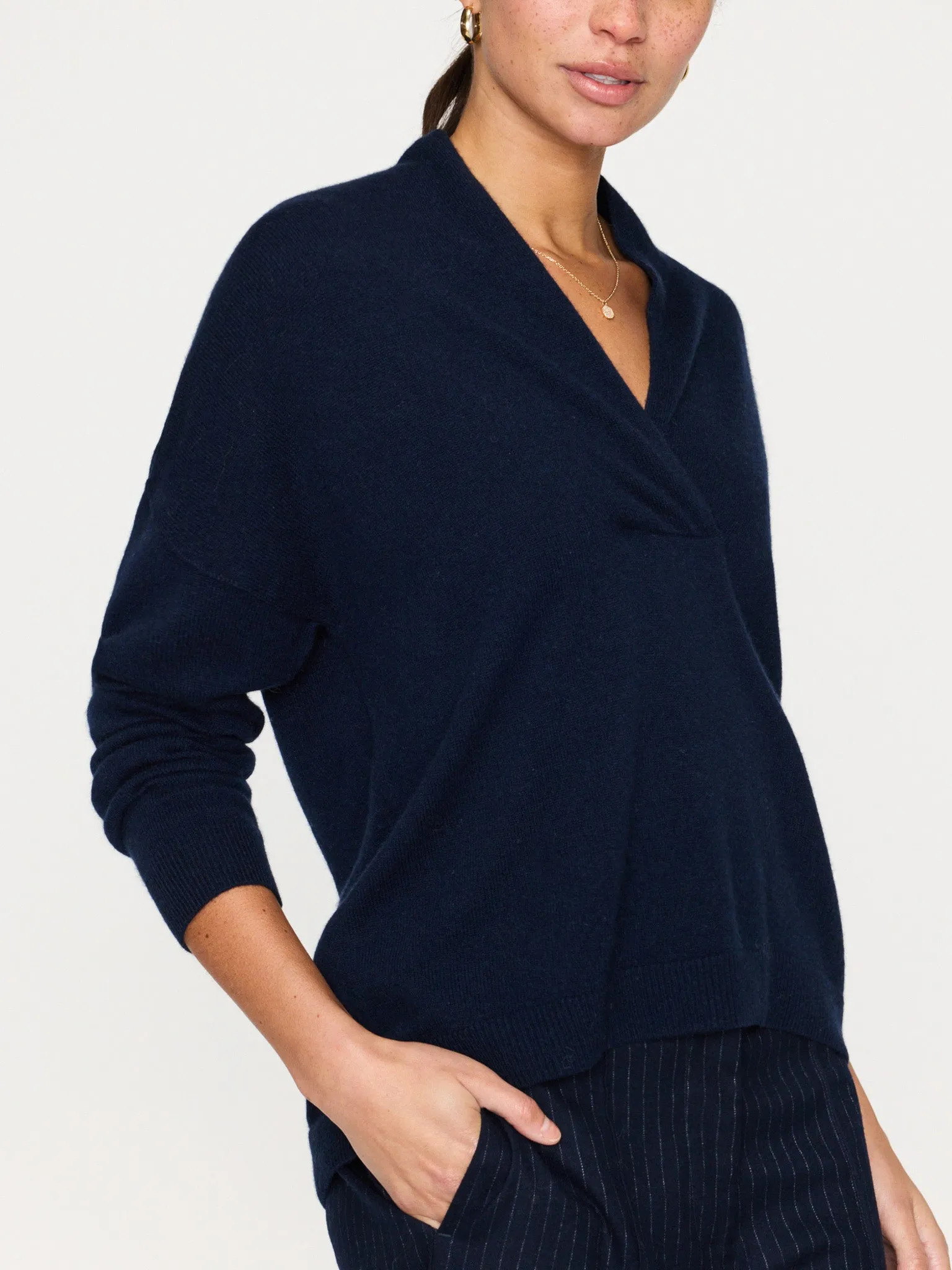 The Siena Wrap Neck Pullover