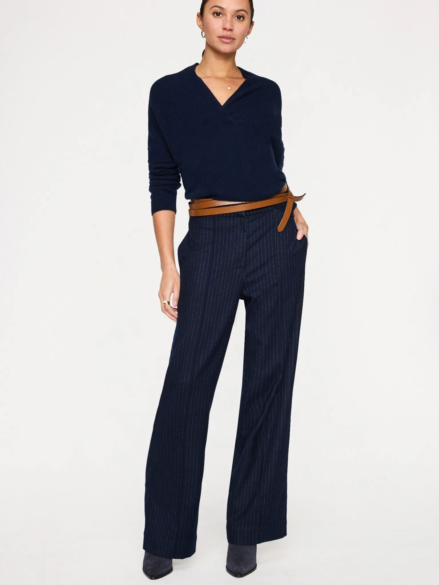 The Siena Wrap Neck Pullover