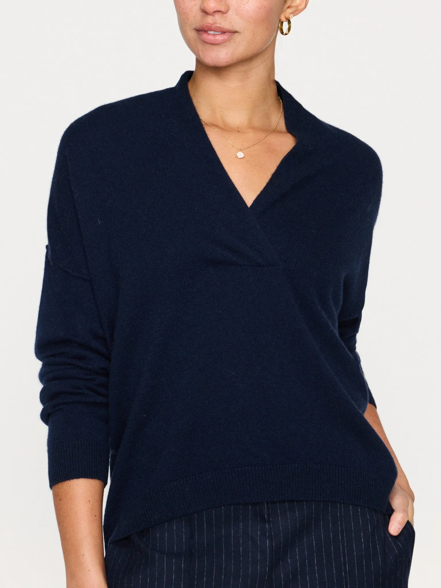 The Siena Wrap Neck Pullover