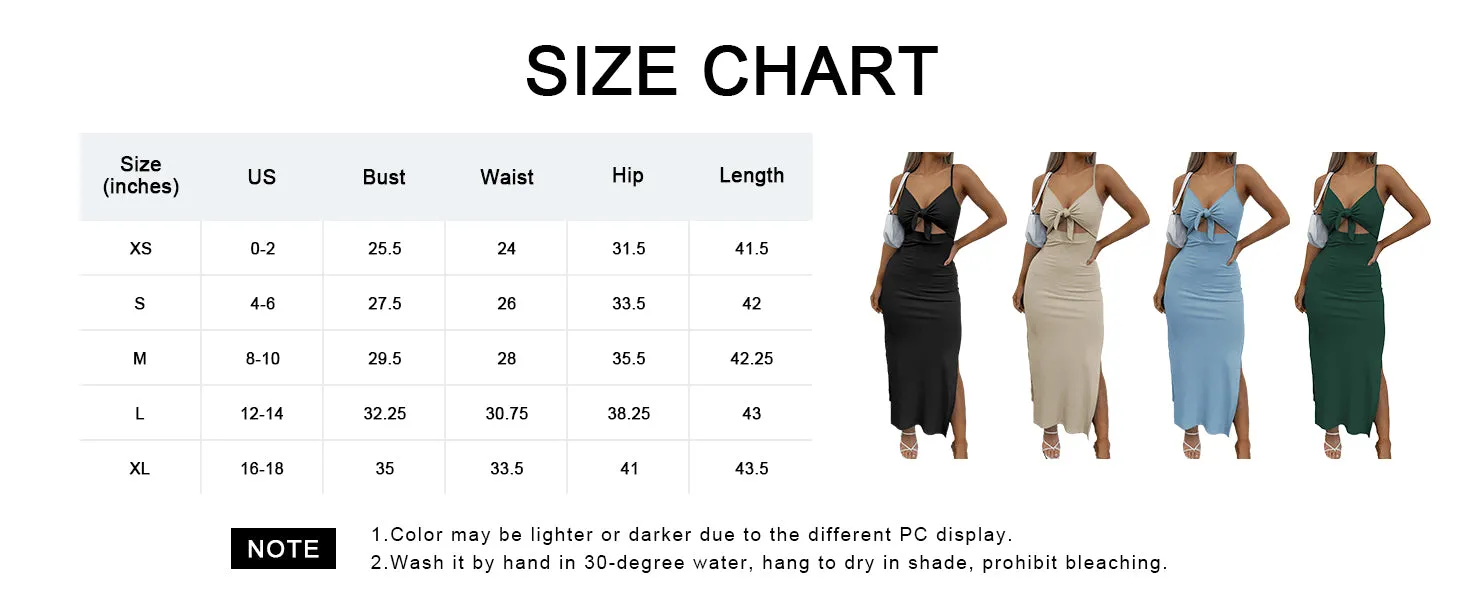 Tie Knot Cut Outside Split Hem Sleeveless Knit Bodycon Maxi Dress