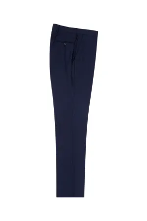 Tiglio Luxe New Blue Slim Fit Pure Wool Dress Pants TIG1036