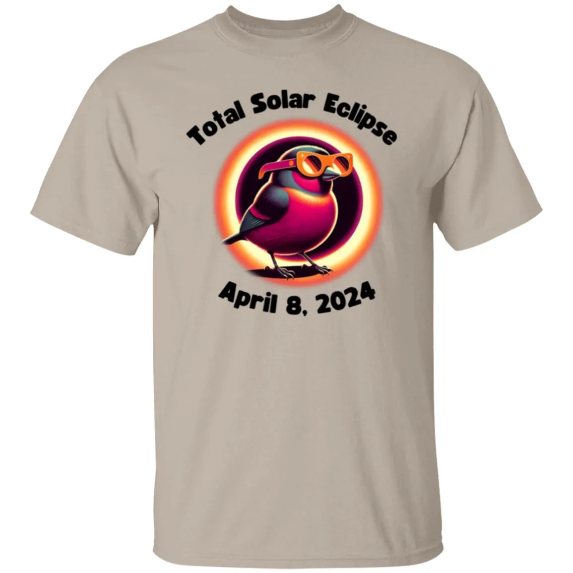 Total Solar Eclipse Bird Shirt 5.3 oz. T-Shirt