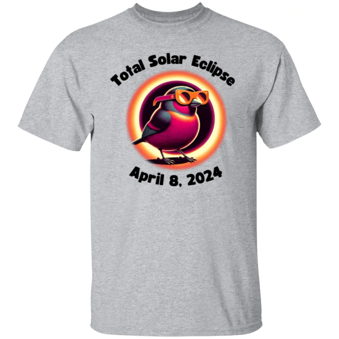 Total Solar Eclipse Bird Shirt 5.3 oz. T-Shirt