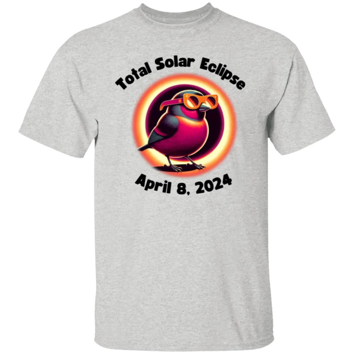 Total Solar Eclipse Bird Shirt 5.3 oz. T-Shirt
