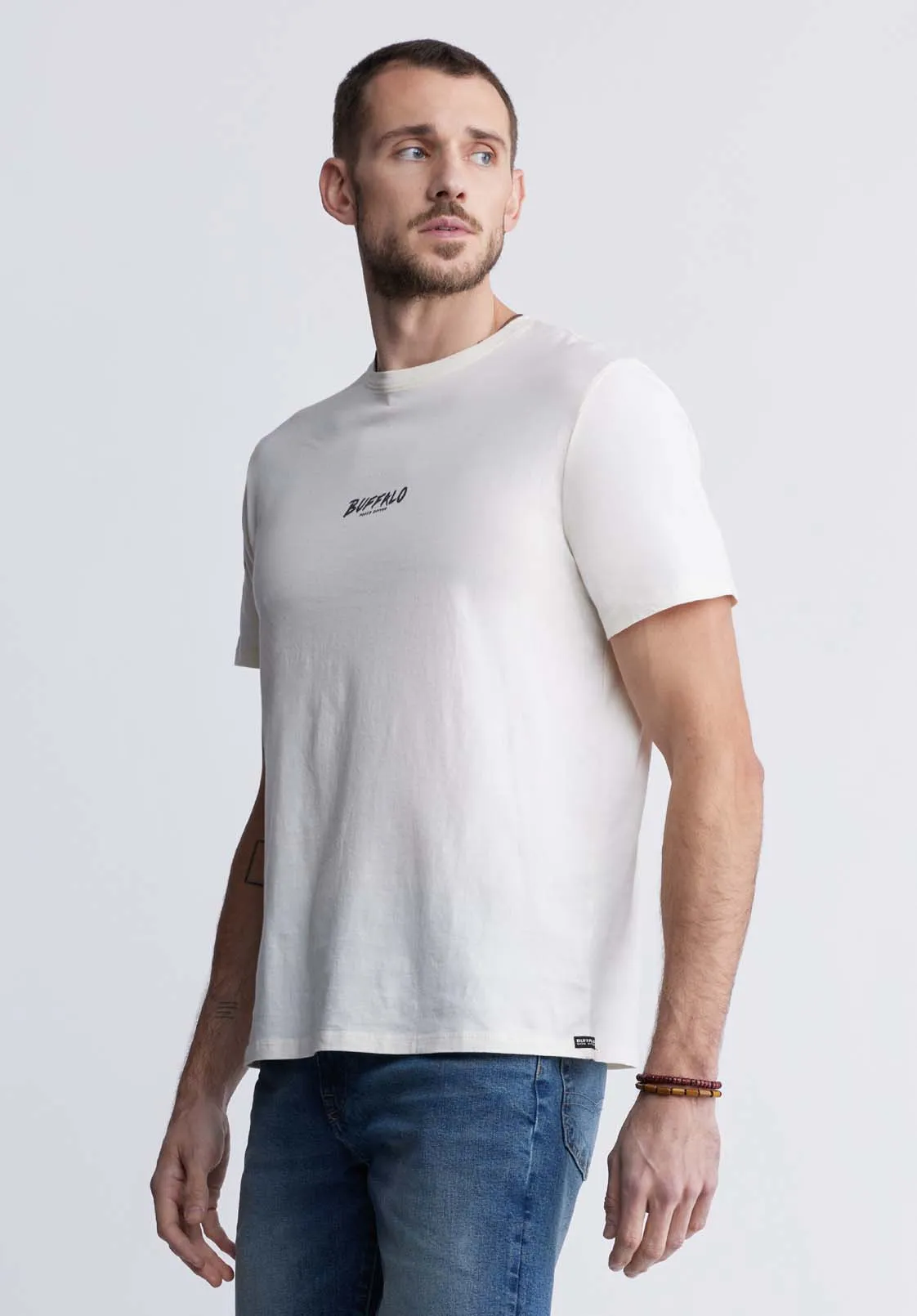 Tumuch Men's Short Sleeve Graphic T-shirt, White - BM24332