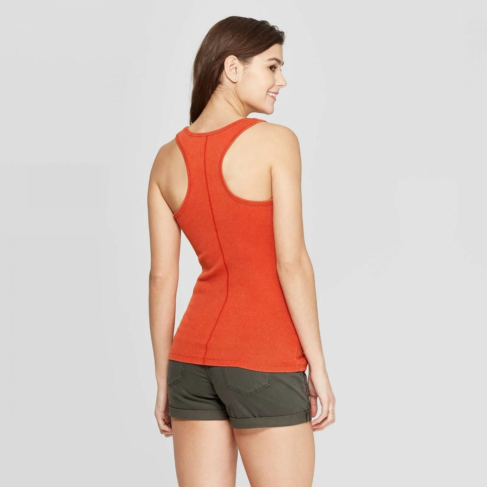 Universal Thread Women's Slim Fit Rib Racerback Scoop Neck Tank Top