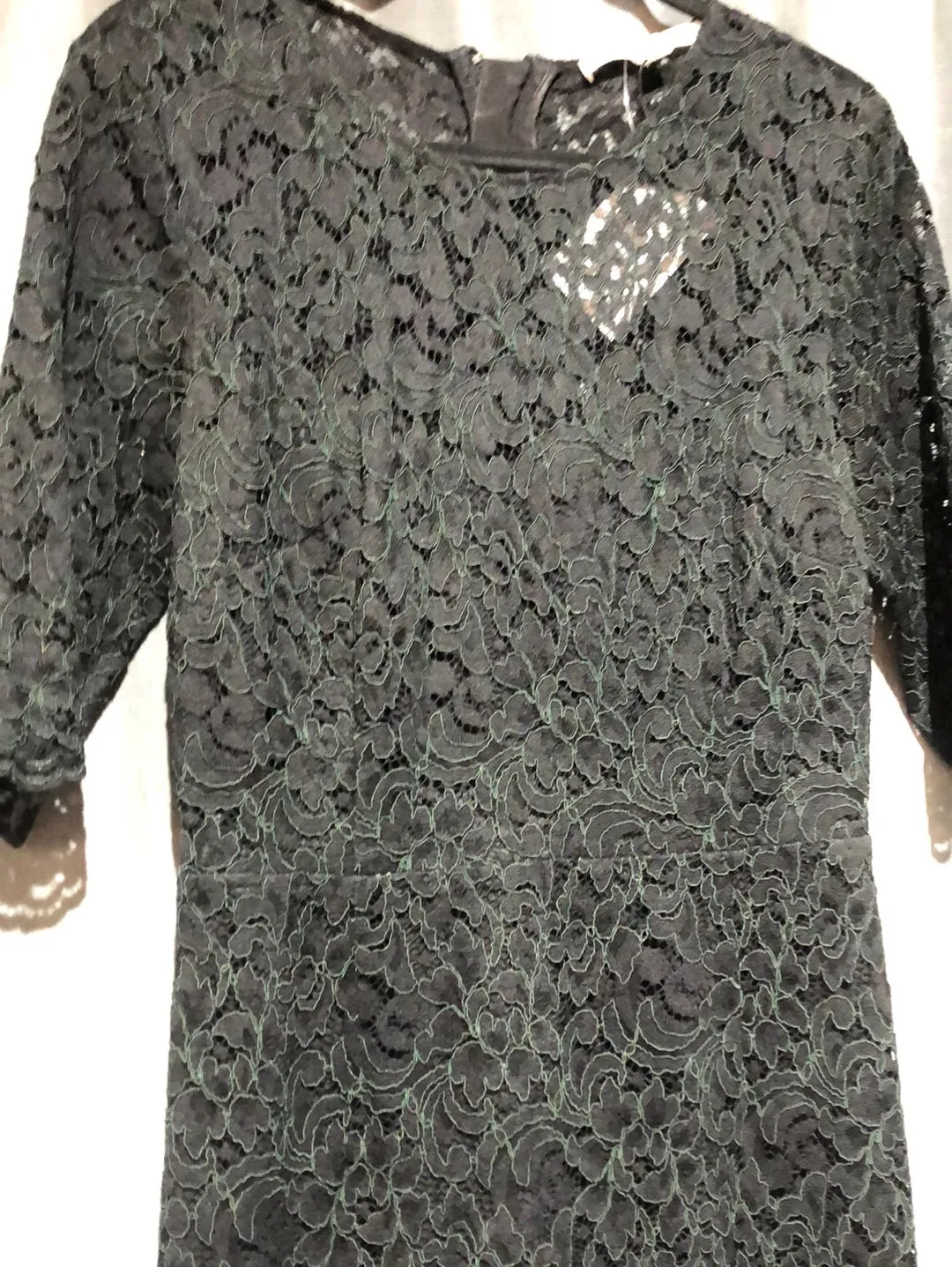 Veronica Beard Black Lace Maxi Dress Bottom Flare