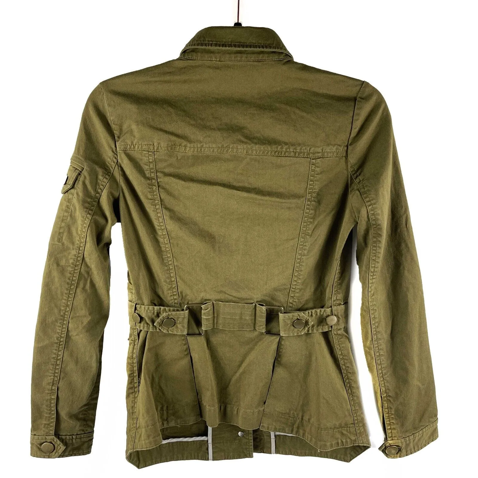 Veronica Beard Camp Utility Button Army Green 0 XS Jacket