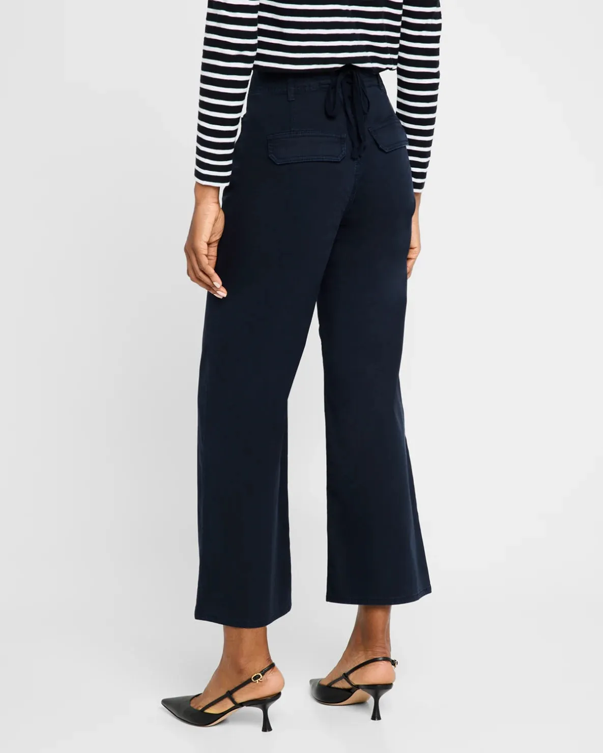 VERONICA BEARD GRANT HEM CROPPED WIDE-LEG PANT