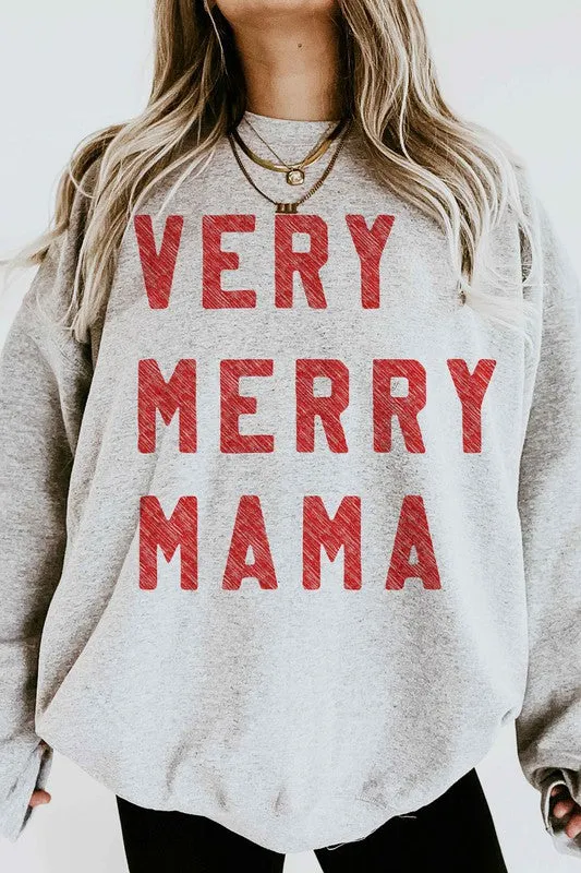 VERY MERRY MAMA GRAPHIC SWEATSHIRT