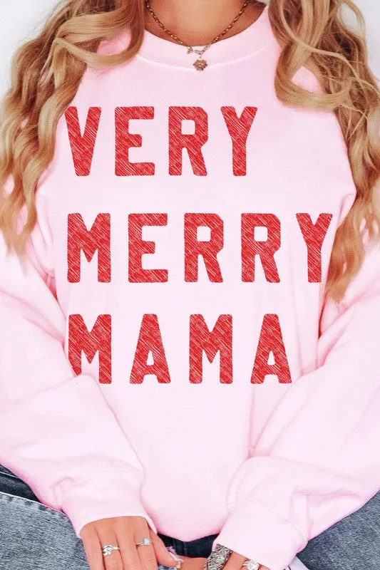 VERY MERRY MAMA GRAPHIC SWEATSHIRT