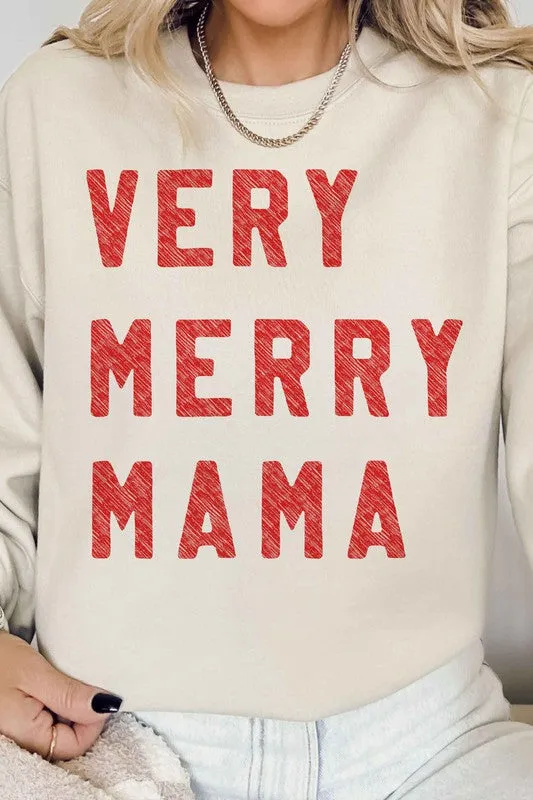 VERY MERRY MAMA GRAPHIC SWEATSHIRT