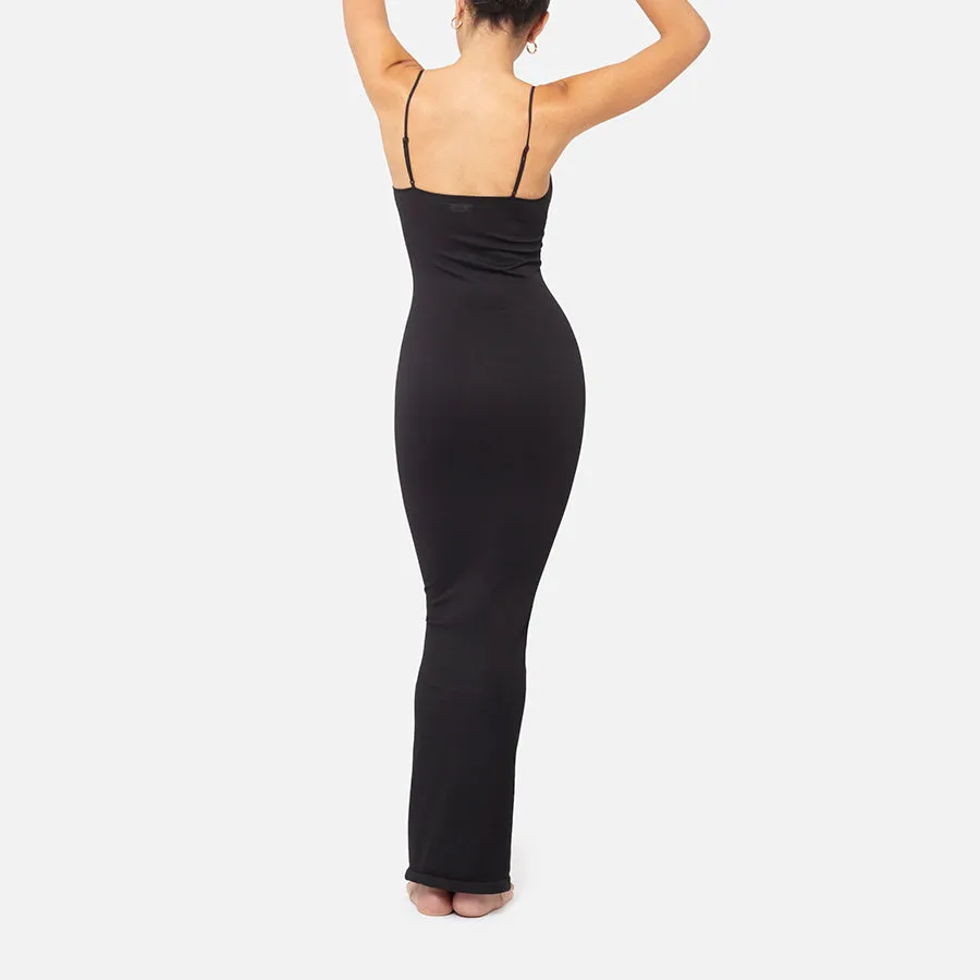 Vestido largo de tirante delgado Rib Knit