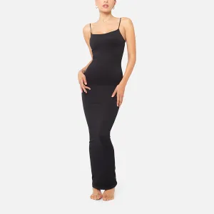 Vestido largo de tirante delgado Rib Knit