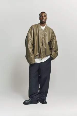 VETEMENTS | OVERSIZE LEATHER BOMBER JACKET