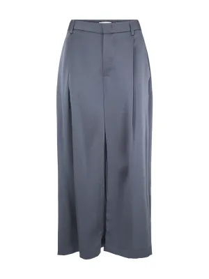 Vince Mid-Rise Satin Culotte in Dark Water