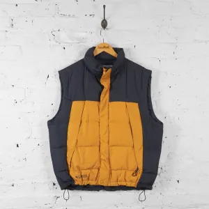 Vintage Columbia Gilet Puffer Jacket - Grey/Yellow - XL