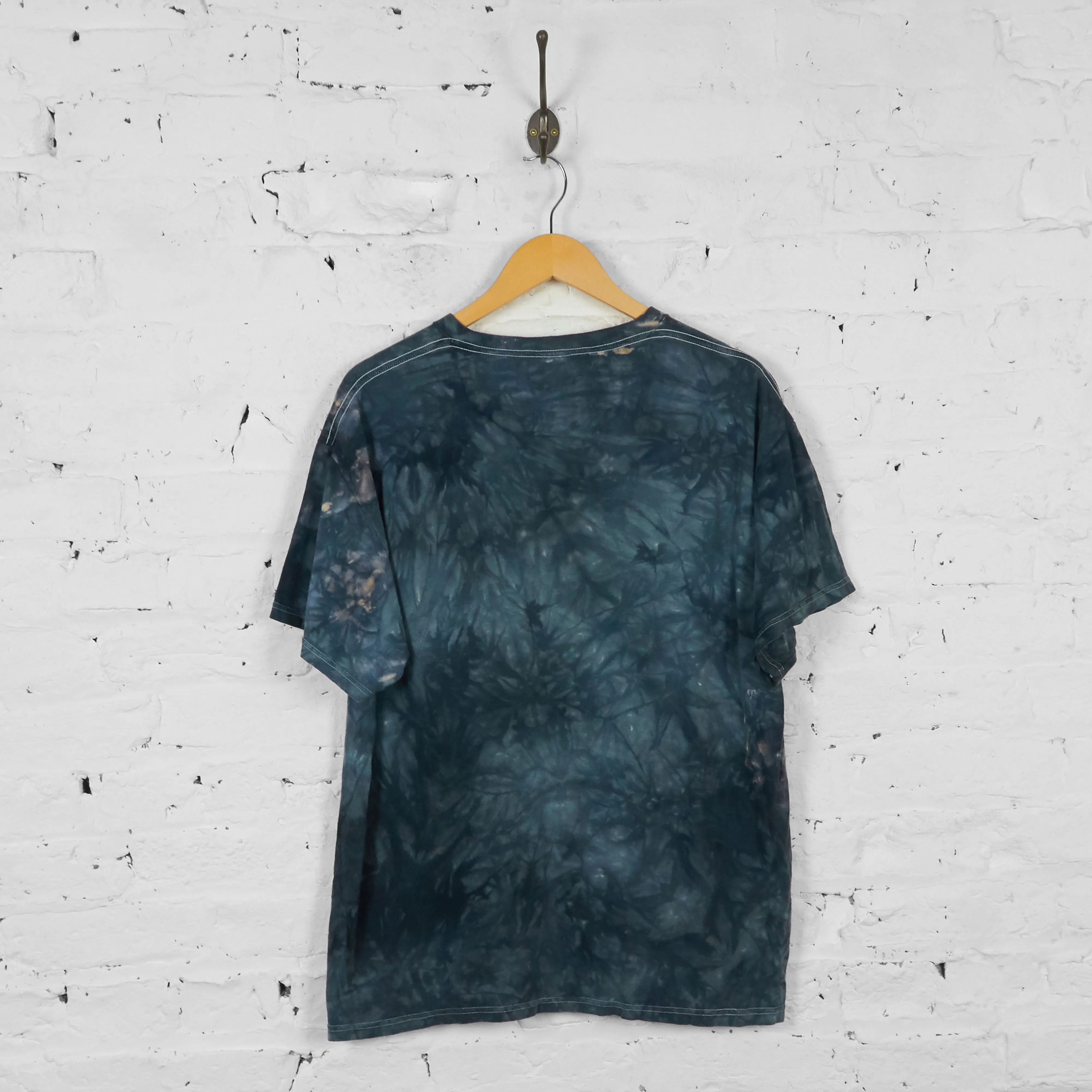 Vintage Tie Dye Native American T-shirt - Blue - M