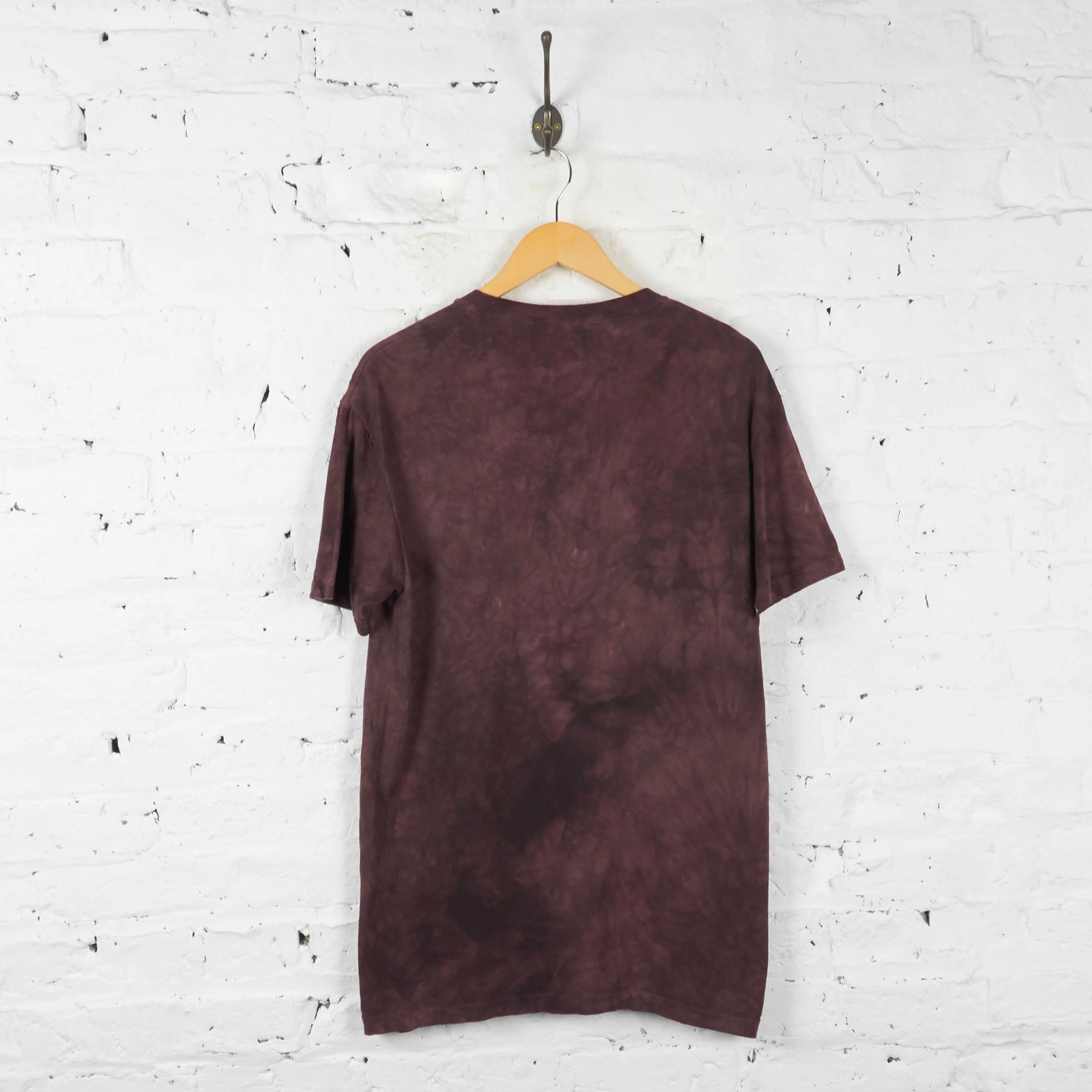 Vintage Tie Dye Owl T-shirt - Brown - M
