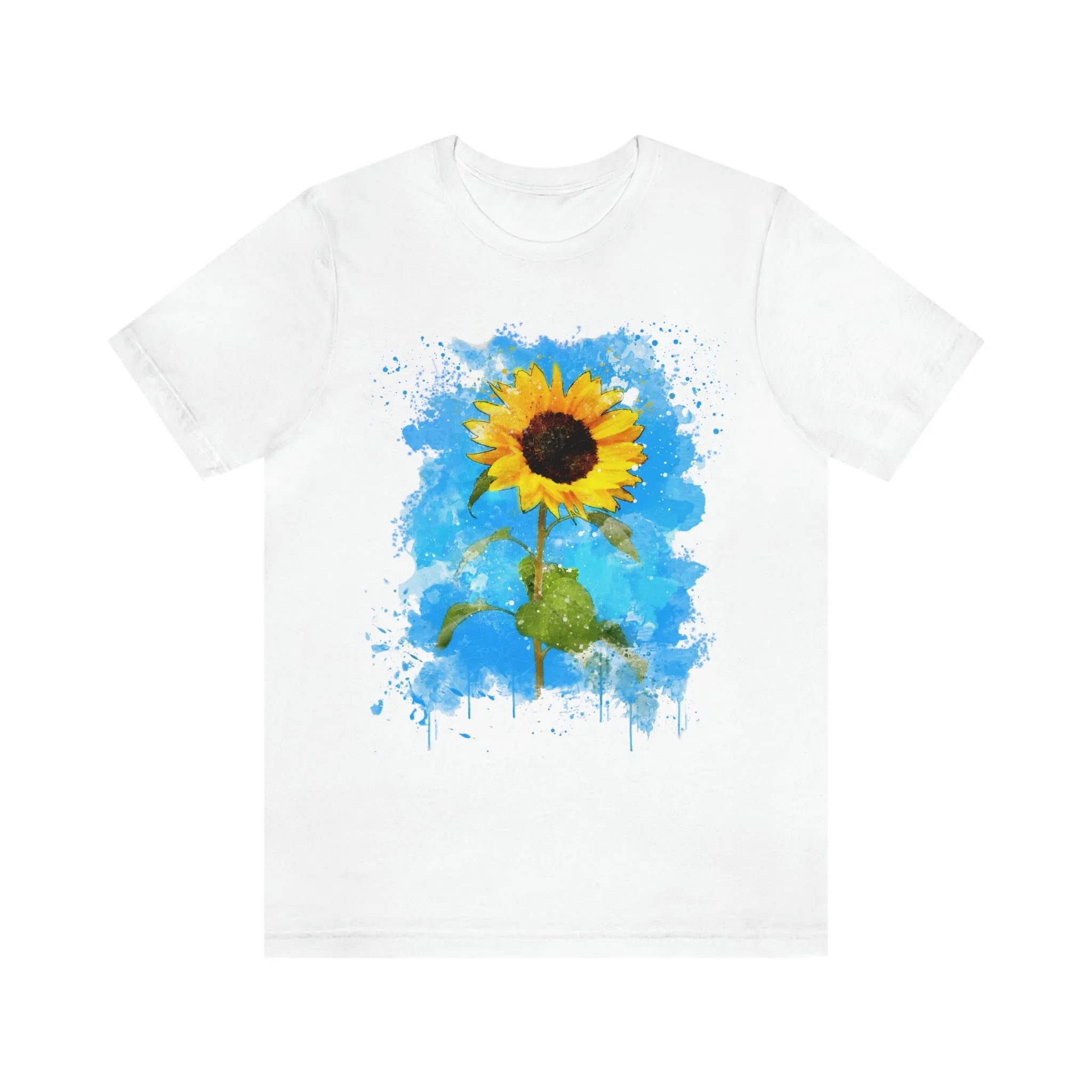 Watercolor Sunflower Unisex Jersey Short Sleeve Tee