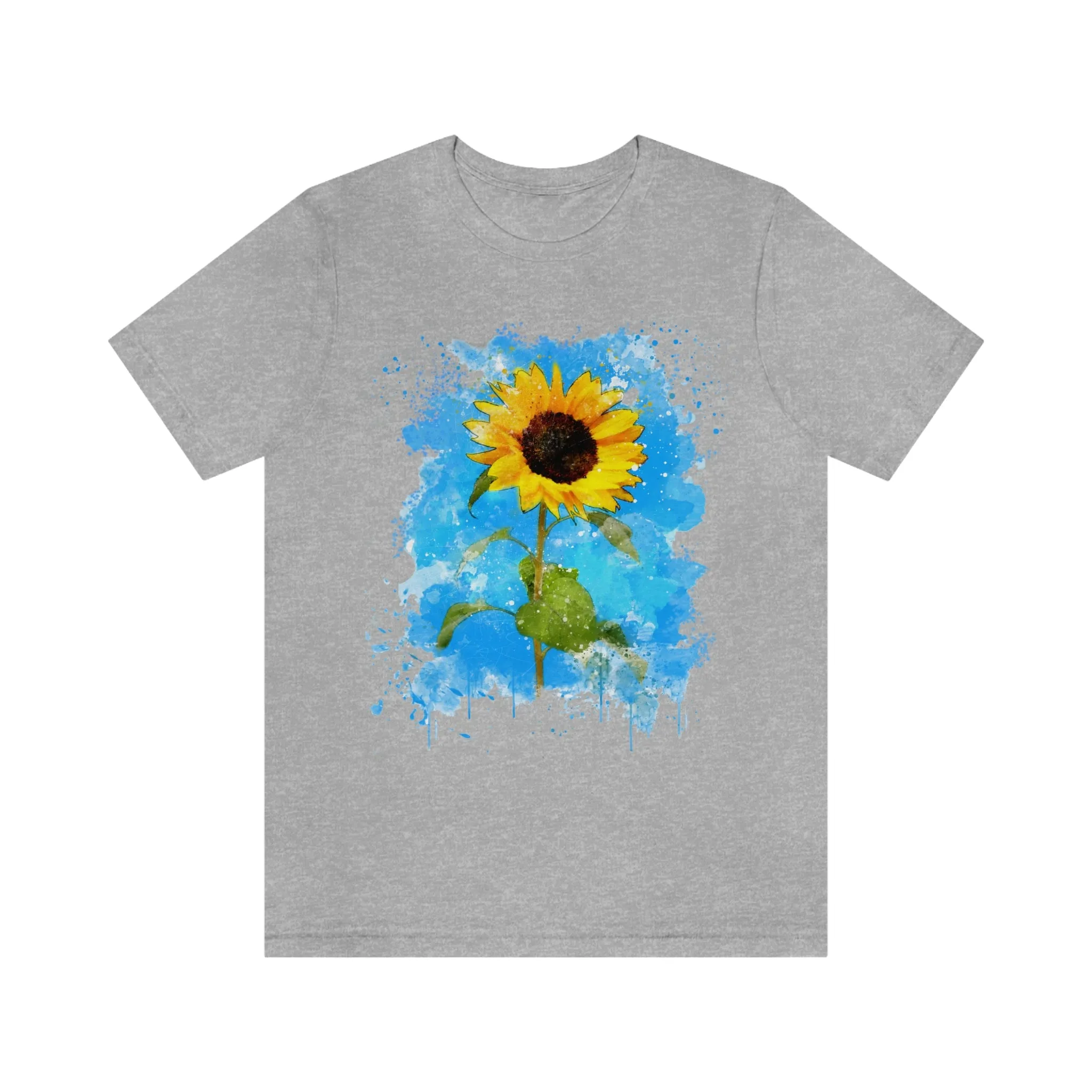 Watercolor Sunflower Unisex Jersey Short Sleeve Tee