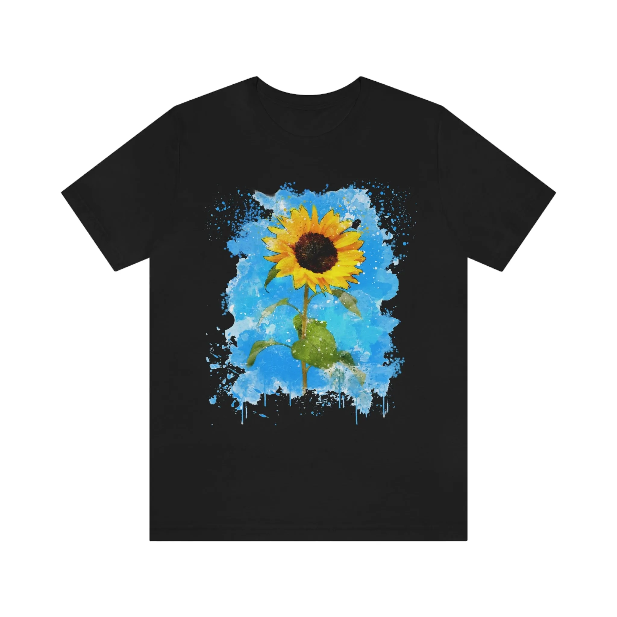 Watercolor Sunflower Unisex Jersey Short Sleeve Tee