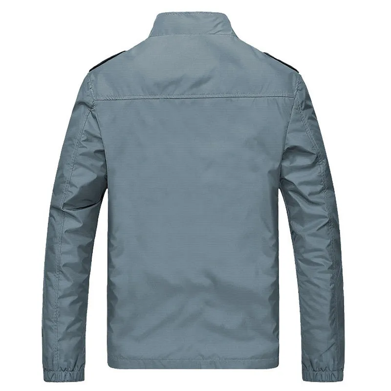 West Louis™ Autumn Solid Stand Collar Windproof Jacket
