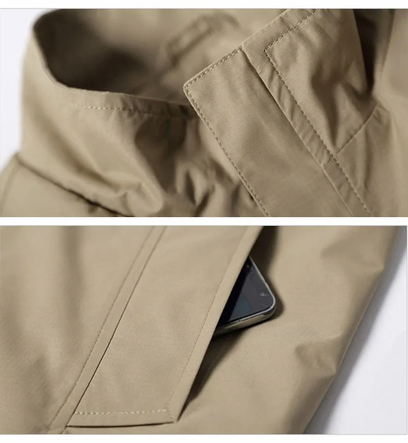 West Louis™ Autumn Solid Stand Collar Windproof Jacket