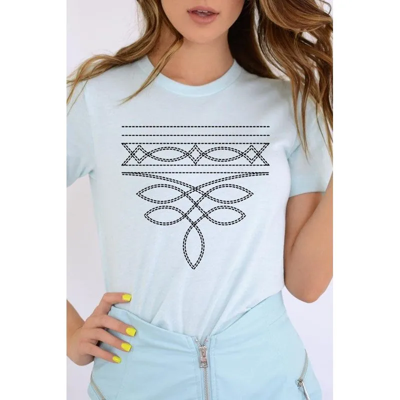 Western Boot Stitch Graphic Plus Tee