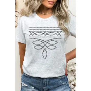 Western Boot Stitch Graphic Plus Tee