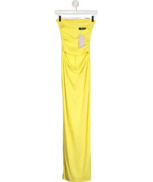 White Fox Yellow Midnight Rain Maxi Dress Lemon UK XS